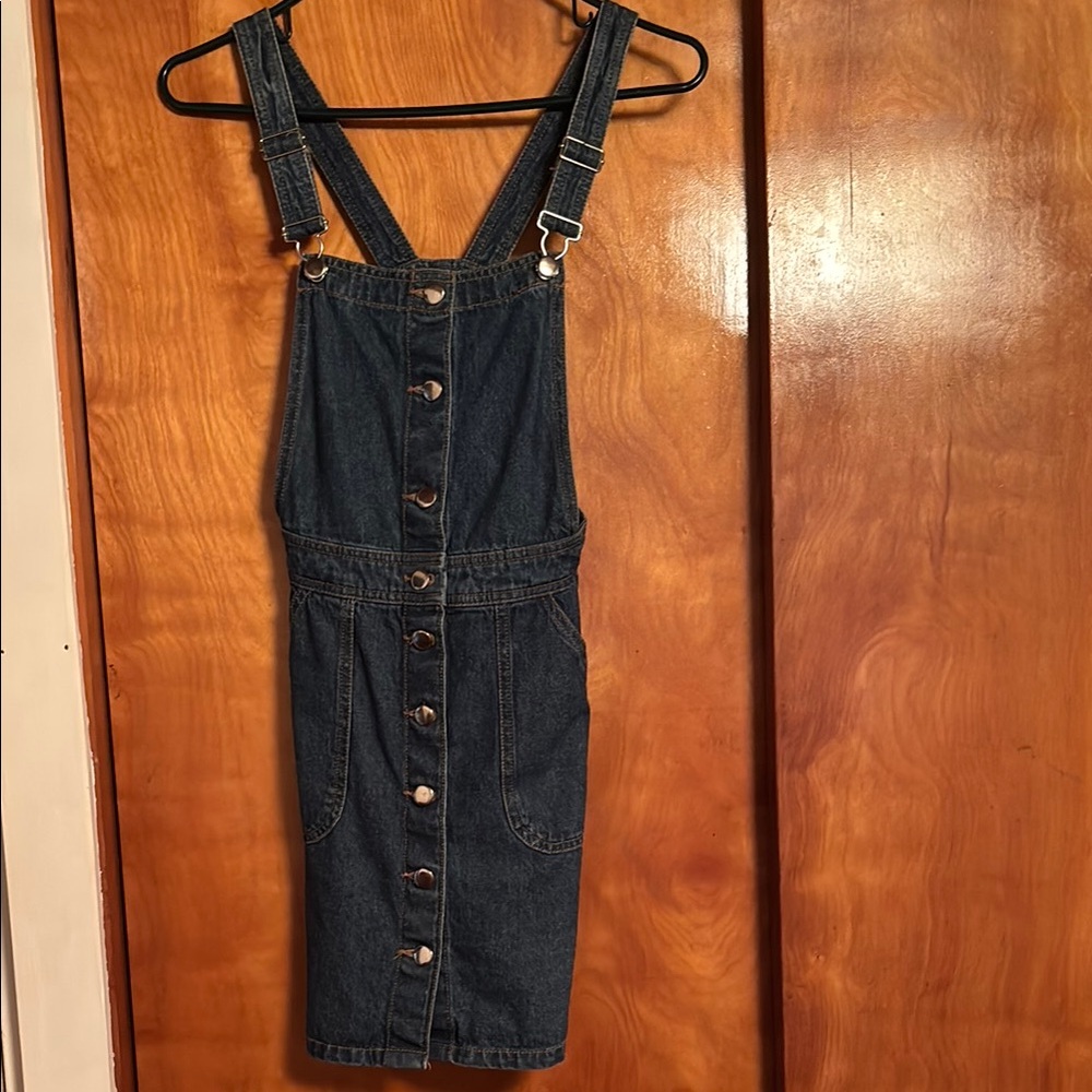 Divided by H&M Button Front Denim Overall Dress 2 - Picture 2 of 5